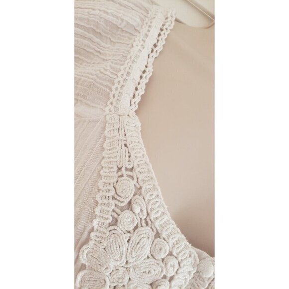 NWT $ 148 GUESS CIEL WHITE CROCHET-TRIM A-LINE DRESS SZ SMALL - Picture 5 of 9